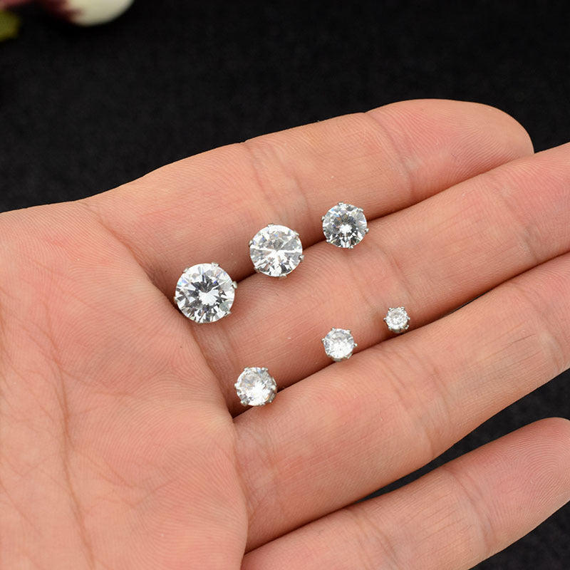 Hipster Rhinestone Zircon Nail Super Flash Artificial Ear Buckle