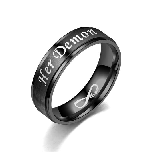 Casual Charming Stylish Angels Demons Couple Rings