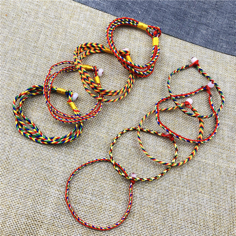 Women's & Men's Hand-woven Colorful Braided Rope Carrying Strap May Dragon Boat Bracelet