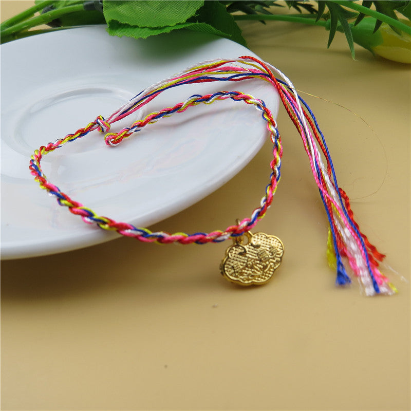 Women's & Men's Hand-woven Colorful Braided Rope Carrying Strap May Dragon Boat Bracelet