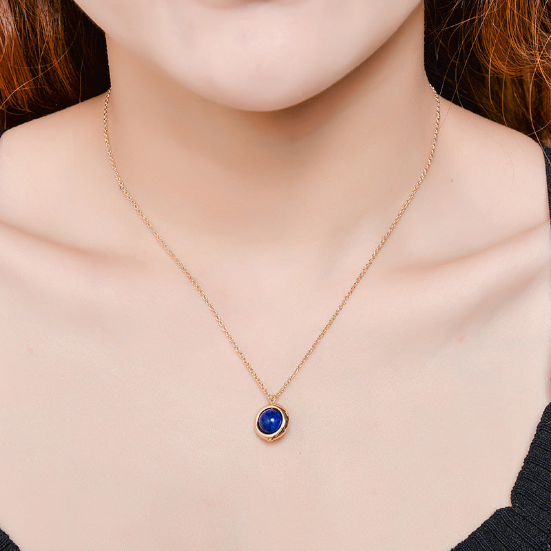 Women's Style Popular Pink Crystal Strawberry Fresh Clavicle Chain Simple Attracting Necklaces