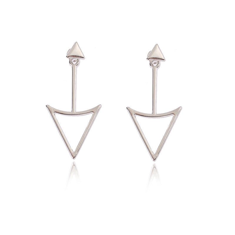 Personalized Design Geometric Hollow Yangtze River Earrings