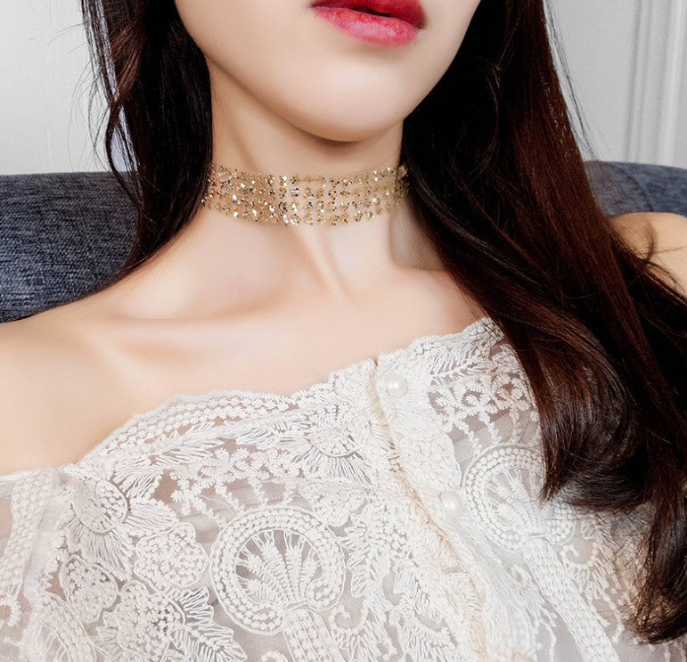 Gold Sexy Invisible Clavicle Chain Female Necklaces