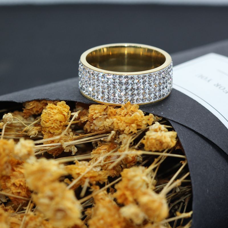 Men's Diamond Street Titanium Steel Trendy Hip Hop Cool Ring
