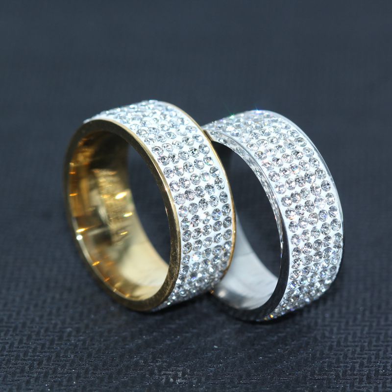 Men's Diamond Street Titanium Steel Trendy Hip Hop Cool Ring