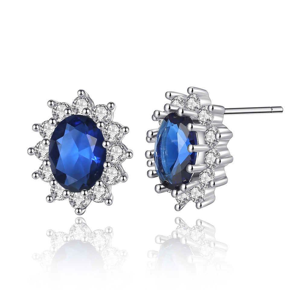 Micro Inlaid Zircon Sunflower British Kate Rings