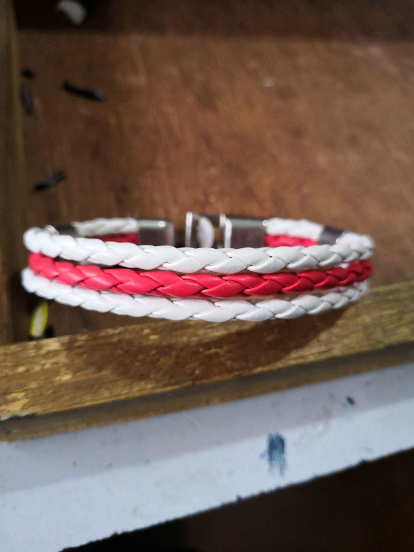 Color Ornament Alloy Cowhide Woven For Bracelets