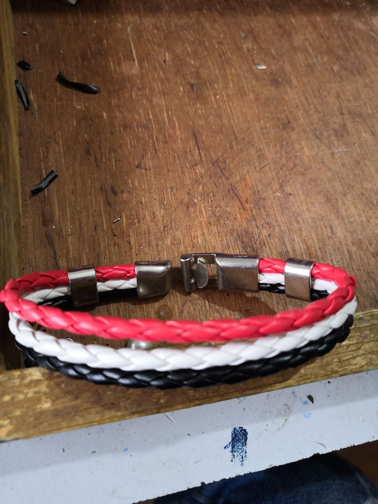 Color Ornament Alloy Cowhide Woven For Bracelets