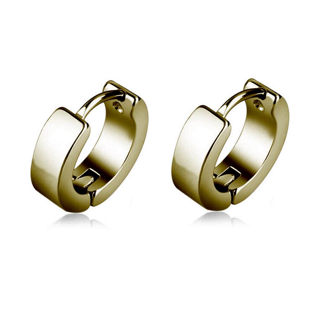 Men's Titanium Steel Korean Classic Simple Ear Clip Rings