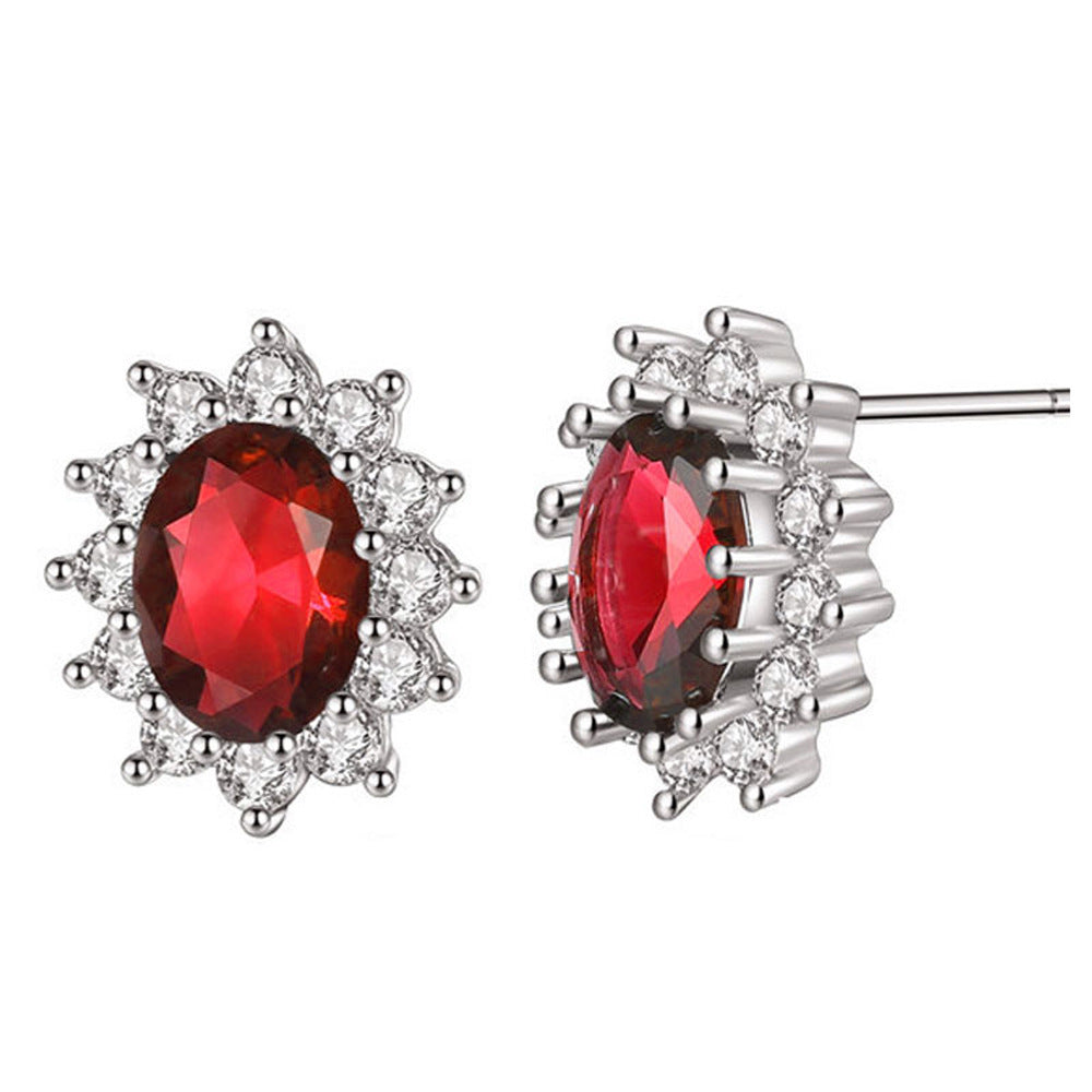 Micro Inlaid Zircon Sunflower British Kate Rings