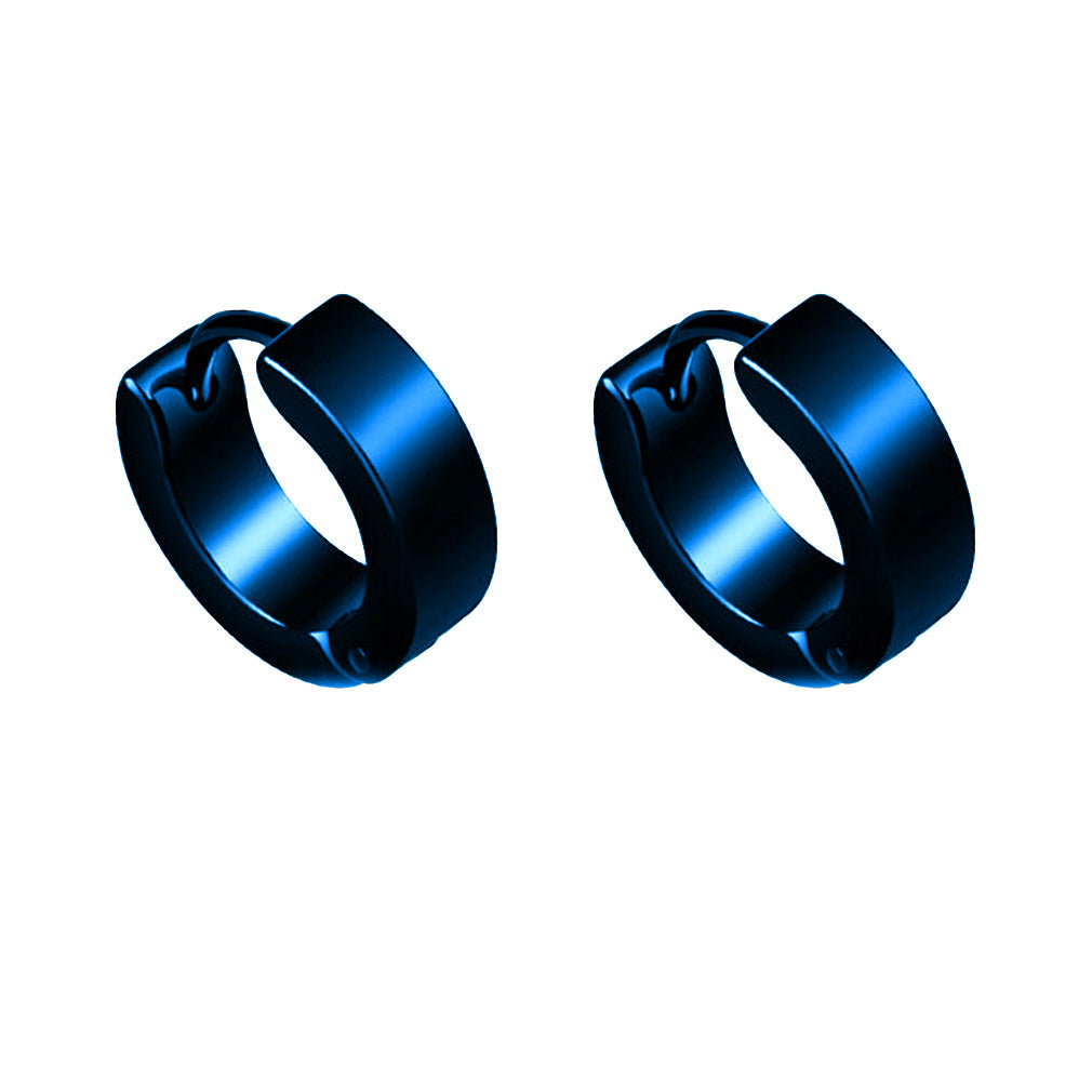 Men's Titanium Steel Korean Classic Simple Ear Clip Rings