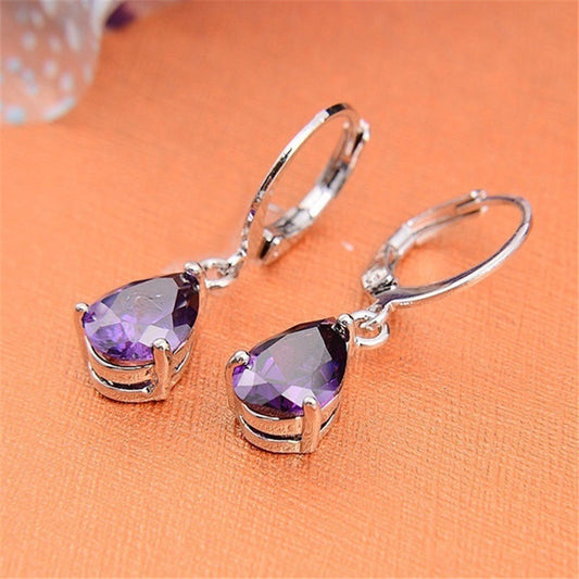 Women's Ear Inlaid Pink Zircon For Earrings