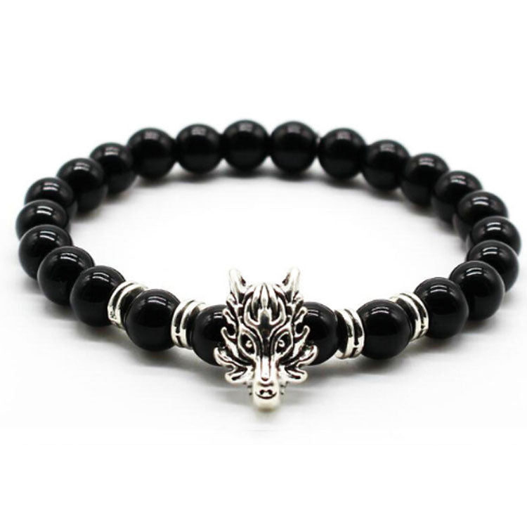 Men's Volcanic Stone Jewelry Elastic Small Bracelets