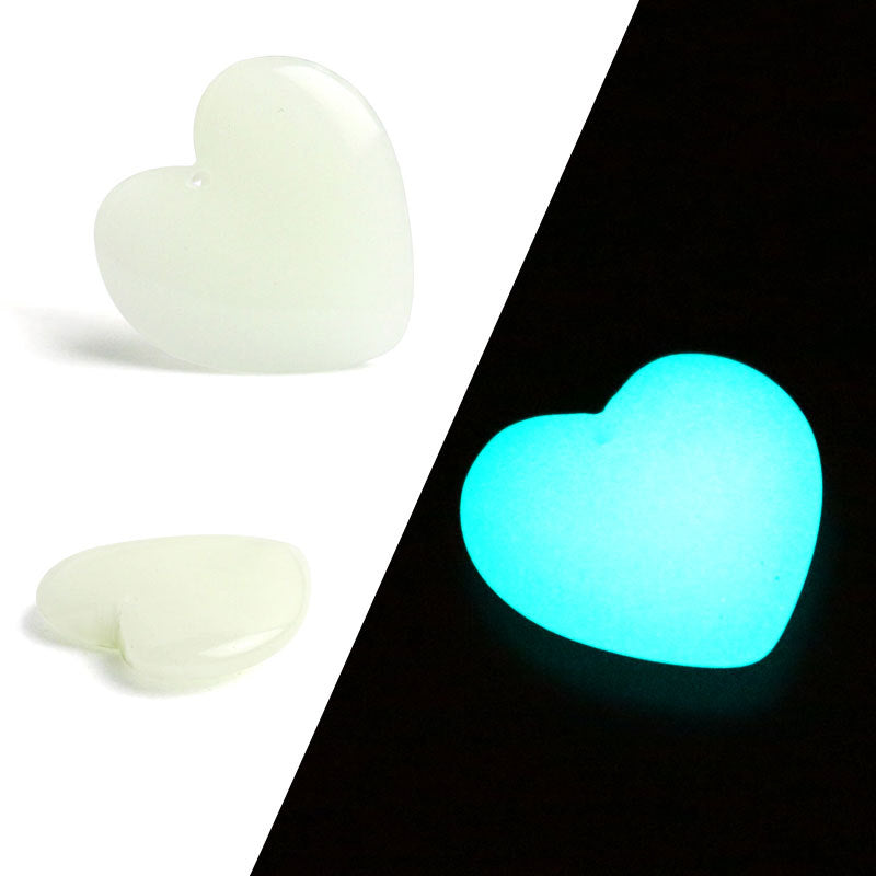 Stone Water Drop Heart Shaped Fluorescent Pendants