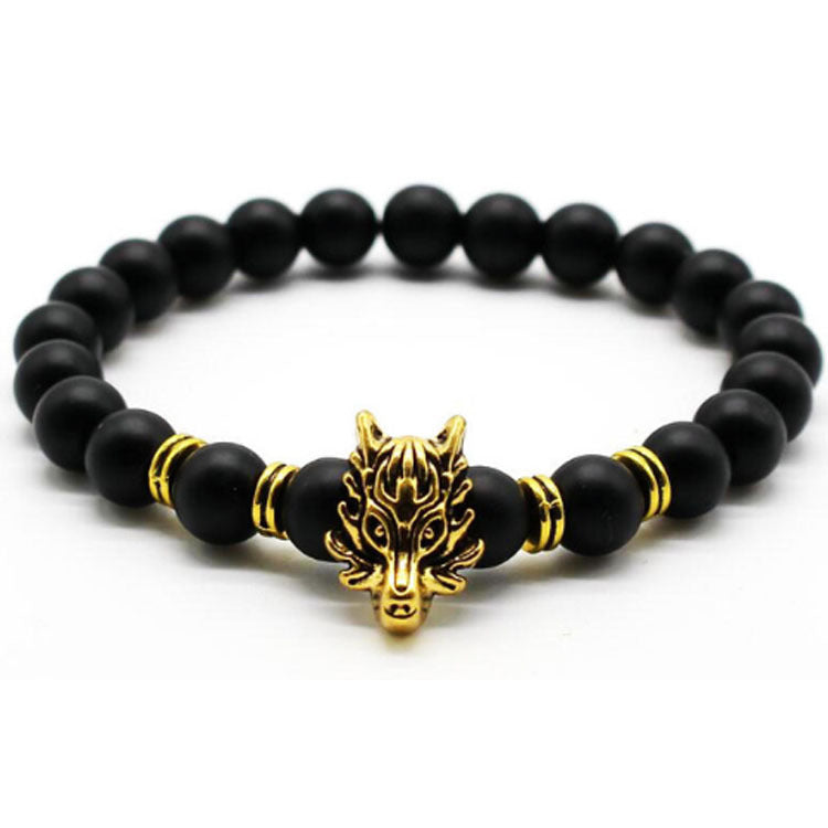 Men's Volcanic Stone Jewelry Elastic Small Bracelets