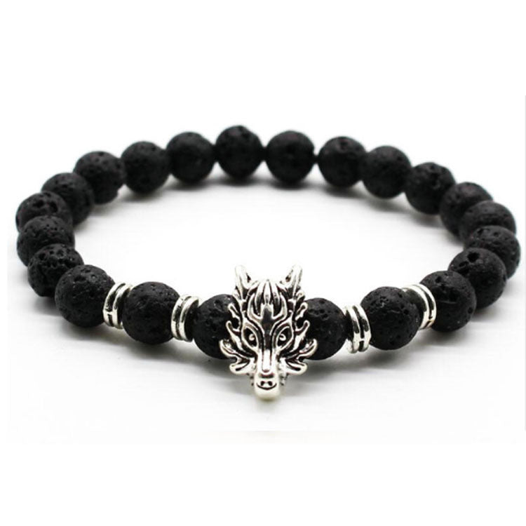 Men's Volcanic Stone Jewelry Elastic Small Bracelets