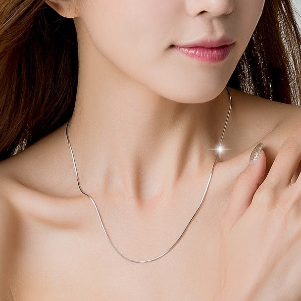 Bones Chain Temperament Sier Plated Professional Necklace