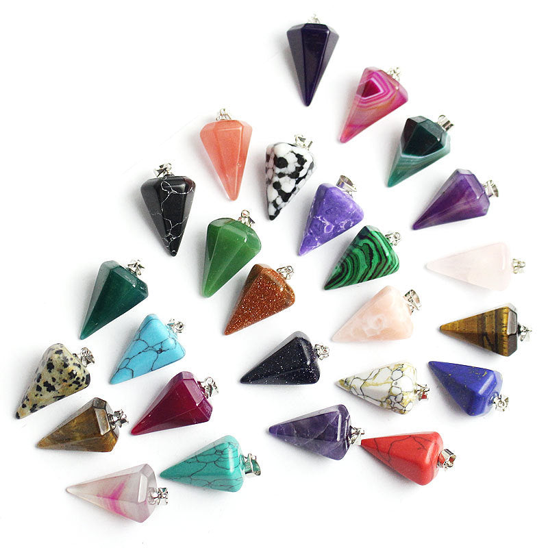 Prism Smart Pendulum Faceted Natural Stone Pendants