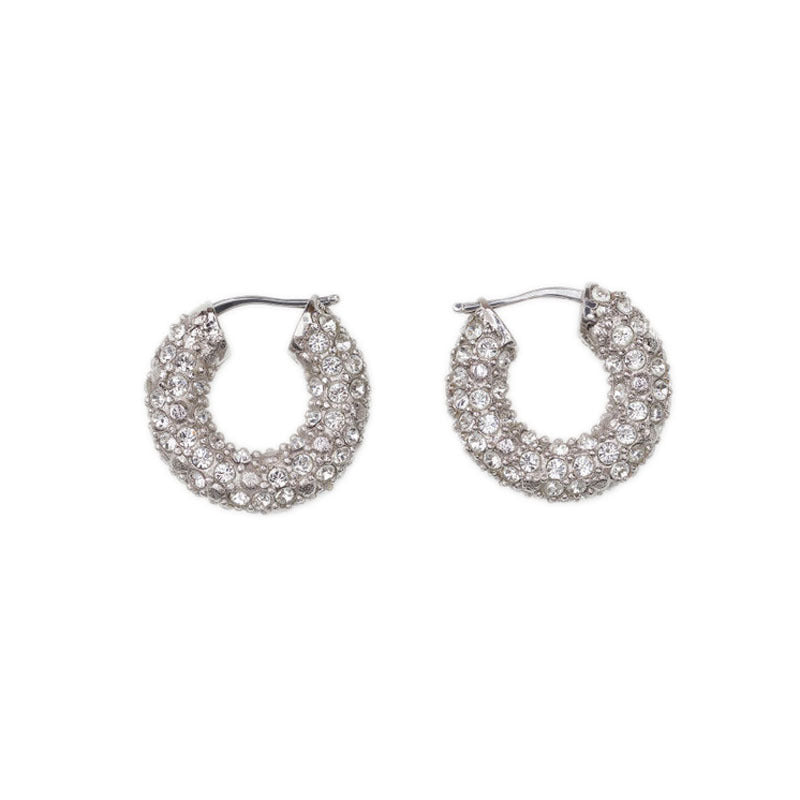 Women's Full Diamond Eardrop Fashion Brass Vacuum Gold Earrings