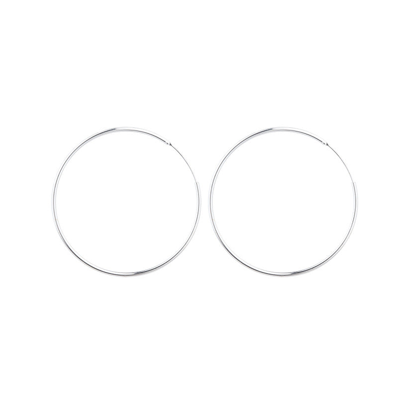 Men's Personality Small Round Ear Clip Big Earrings