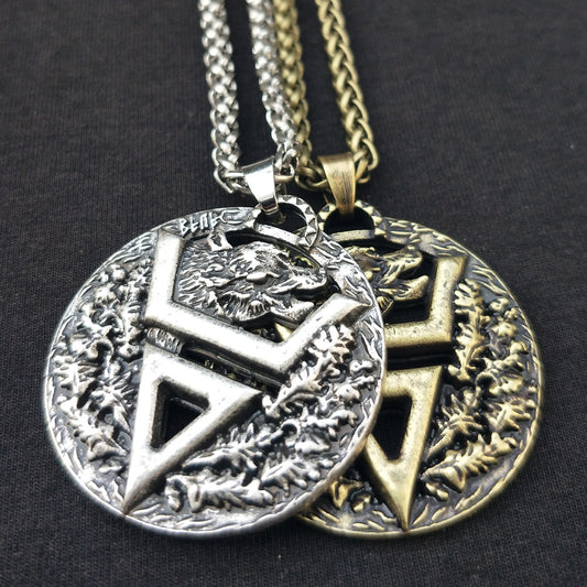 Men's Symbol Zinc Alloy Slavic Bear Amulet Necklaces