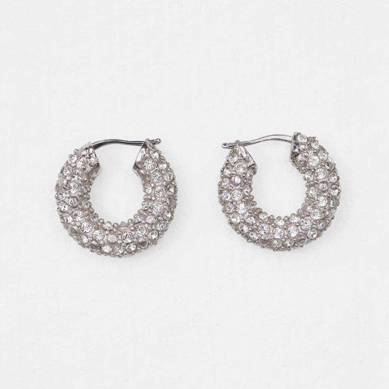 Women's Full Diamond Eardrop Fashion Brass Vacuum Gold Earrings