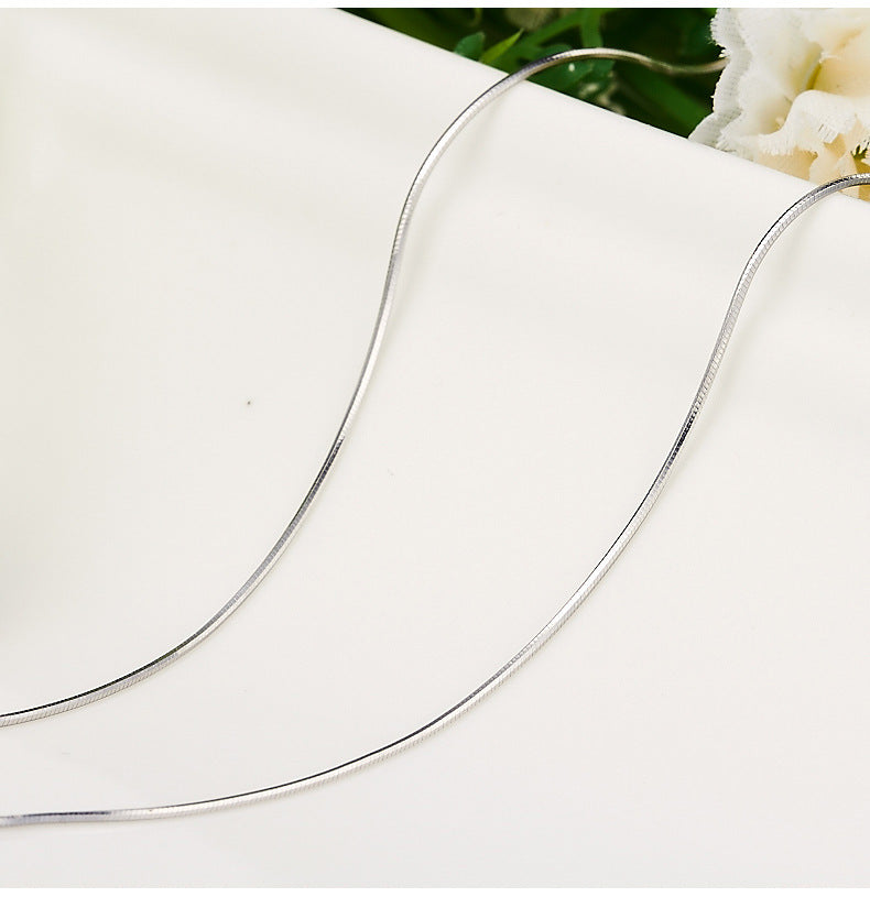 Bones Chain Temperament Sier Plated Professional Necklace