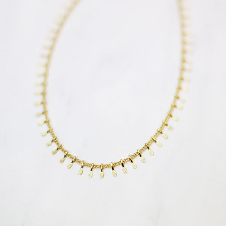 Copper Chain Clavicle Cold Style Casual Necklaces