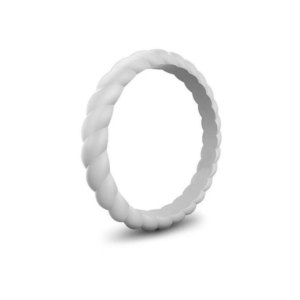 Women's Wide Twist Silica Gel Outdoor Sports Rings