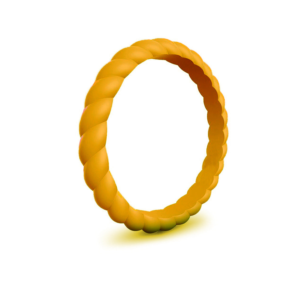 Women's Wide Twist Silica Gel Outdoor Sports Rings