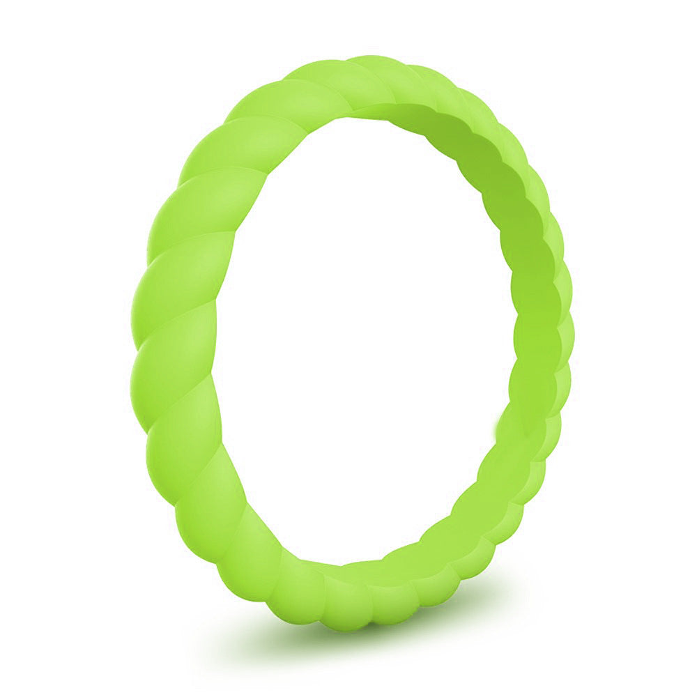 Women's Wide Twist Silica Gel Outdoor Sports Rings