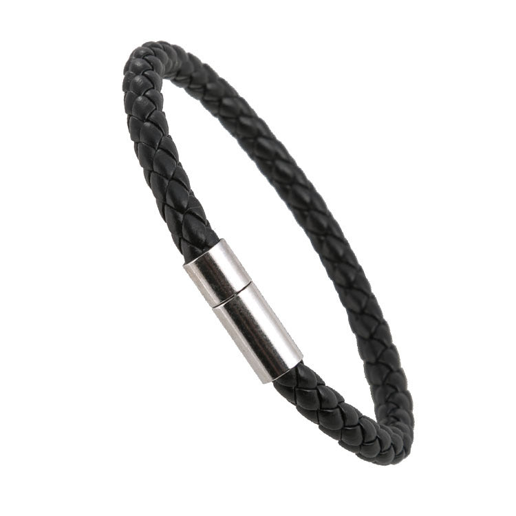 Men's Leather Rope Woven Simple Retro Plug Bracelets