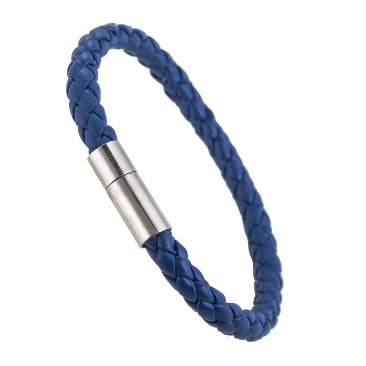 Men's Leather Rope Woven Simple Retro Plug Bracelets