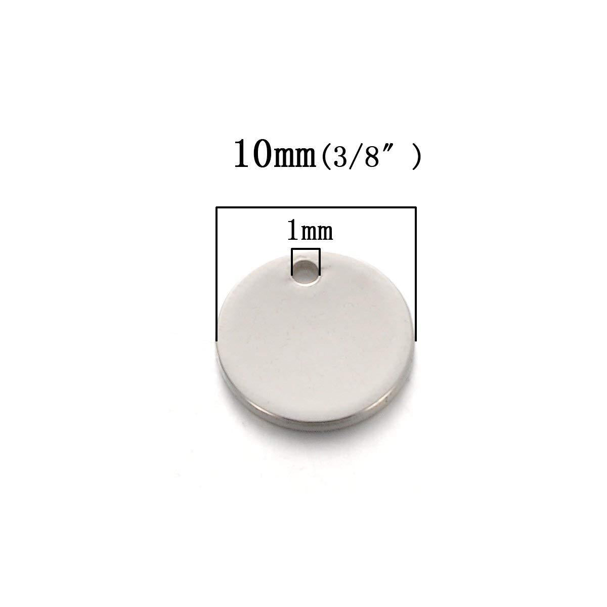 Stainless Steel Round Small Tag Army Pendants