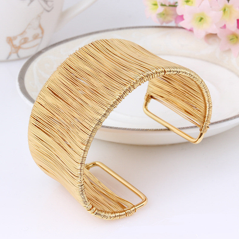 Casual Fashion Fine Iron Wire Open-ended Bracelets