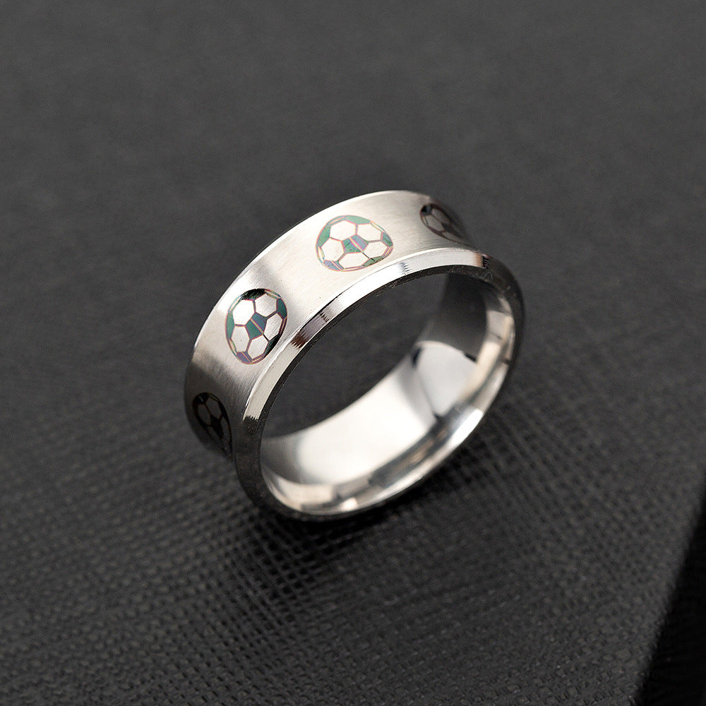 Attractive Classic Charming Ornament Football Jewelry Rings