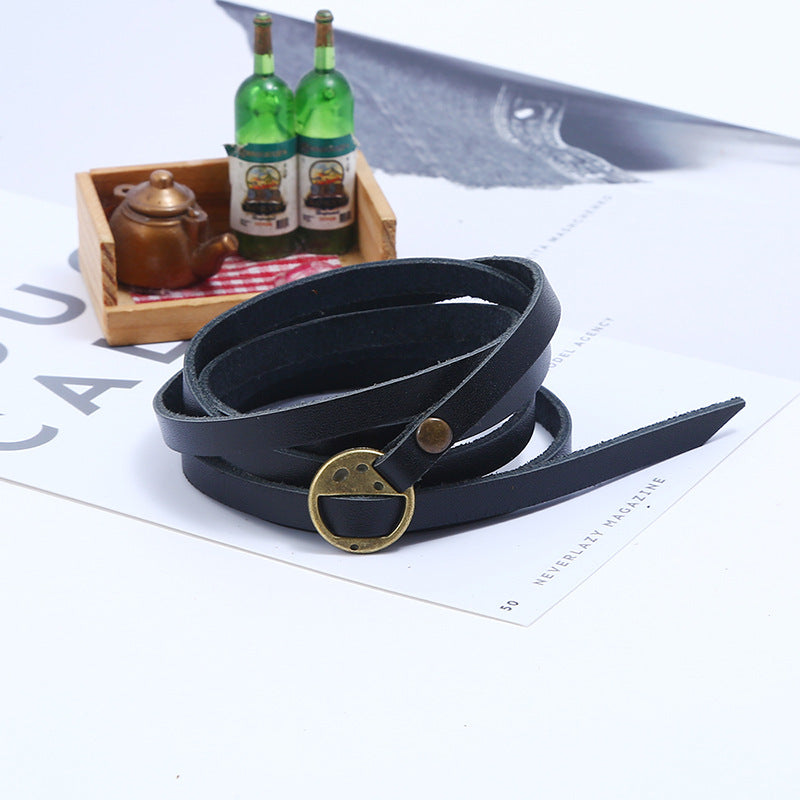 Men's Pressed Words Cattle Leather Retro Simple Bracelets