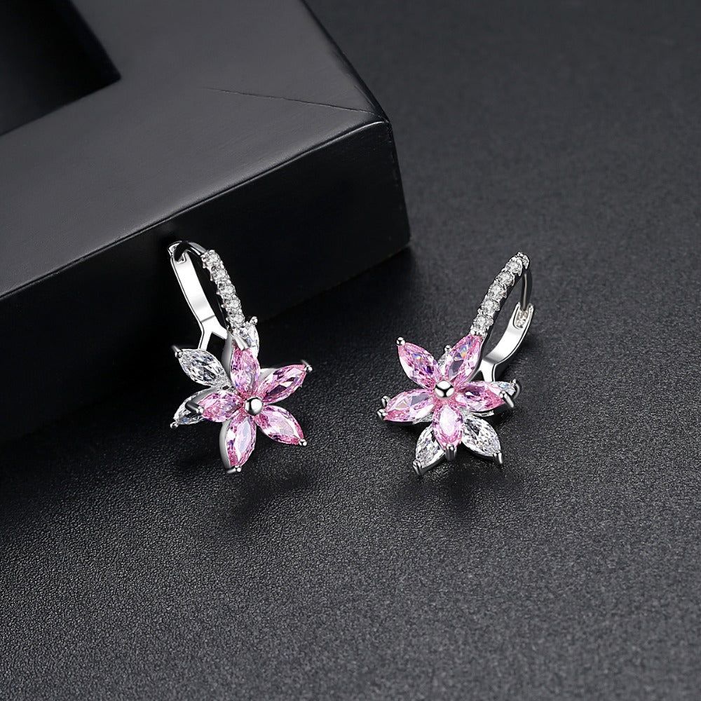 Casual Trendy Snowflake Zircon Horse Multicolor Ear Buckle