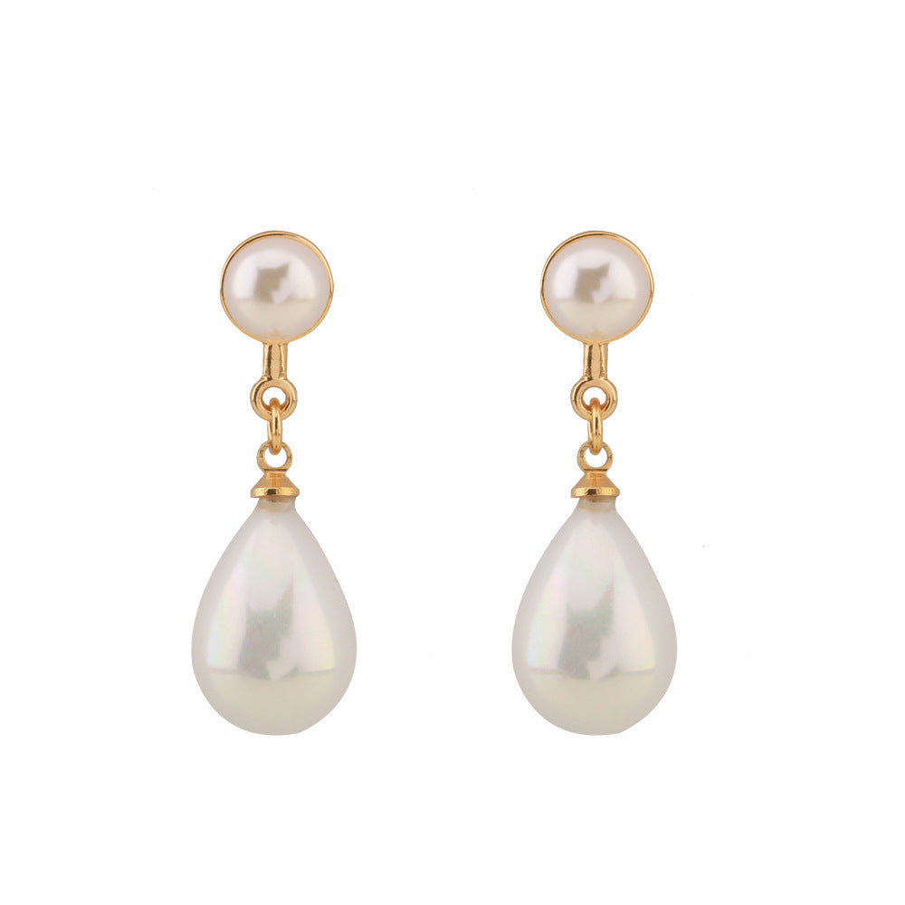 Fashion Water Drops Pearl Sweet Lady Style Earrings