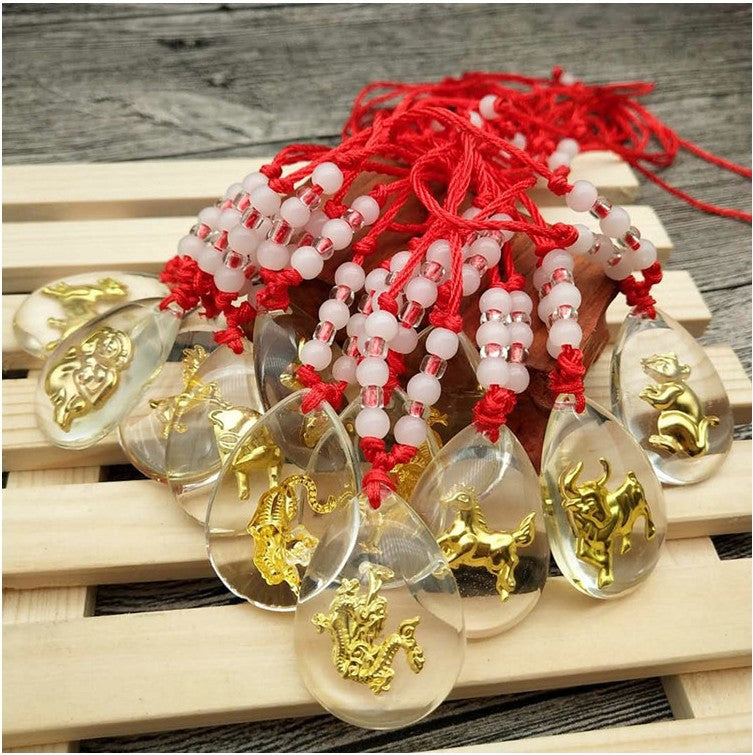 Rope Artificial Crystal Avalokitesvara Buddha Zodiac Activity Temple Necklace