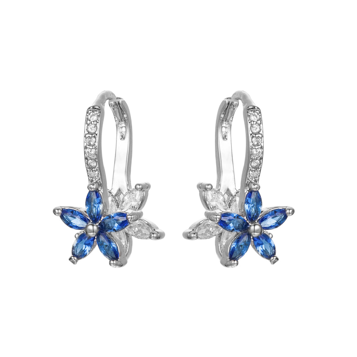Casual Trendy Snowflake Zircon Horse Multicolor Ear Buckle