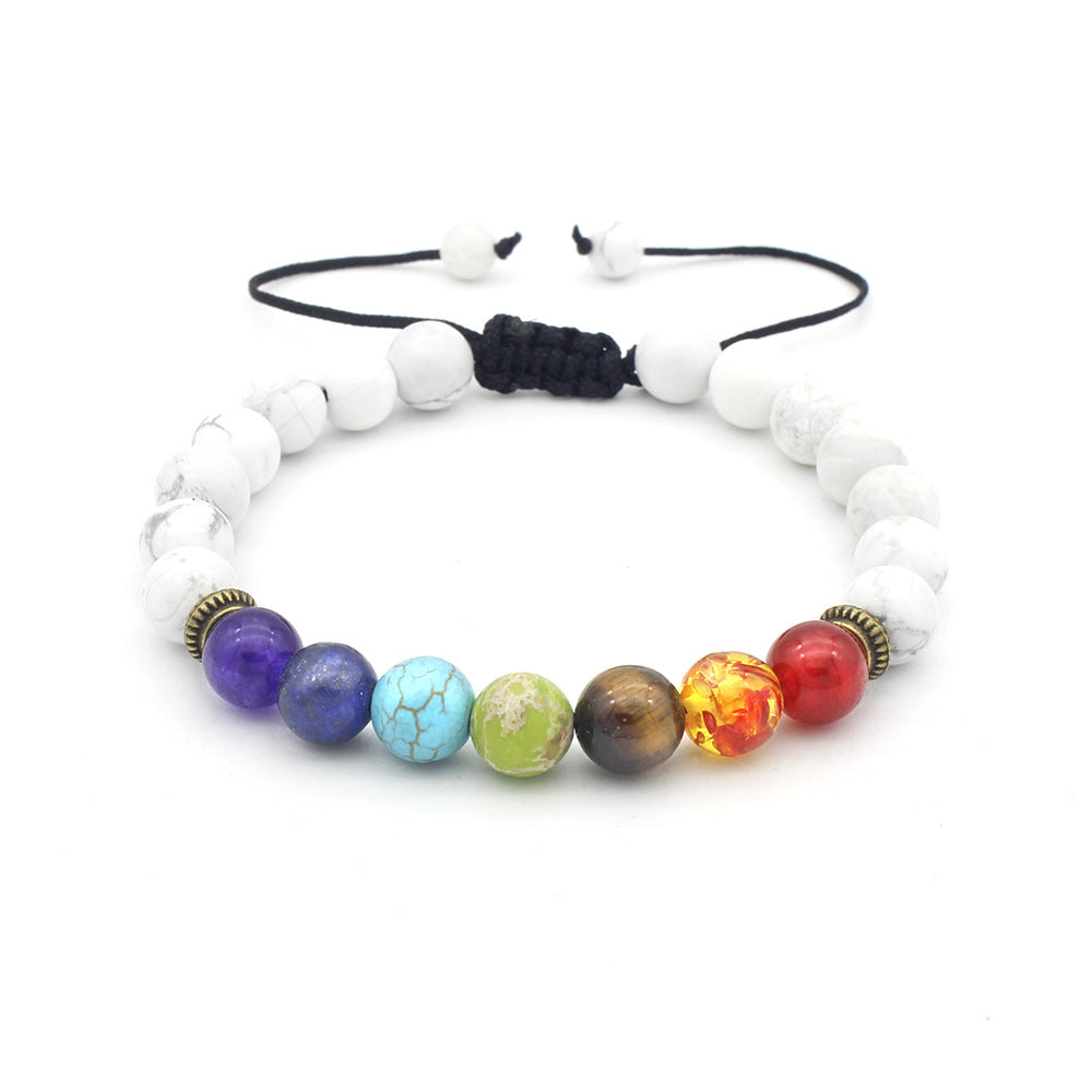 Lazuli Wheel Tiger Eye Adjustable Woven Bracelet