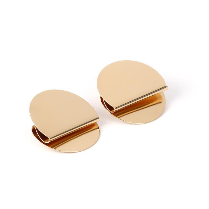 Trend Creative Geometric Mirror Gold Round Punk Rings