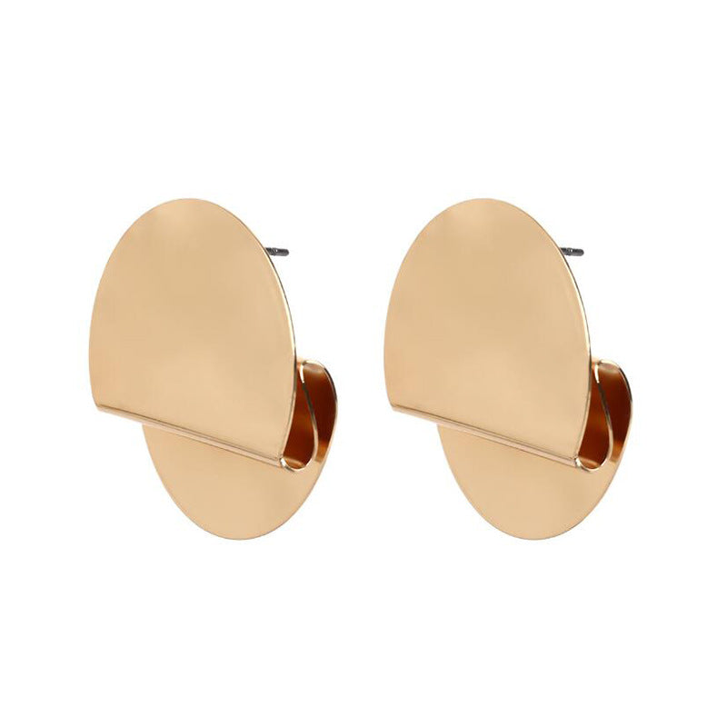 Trend Creative Geometric Mirror Gold Round Punk Rings