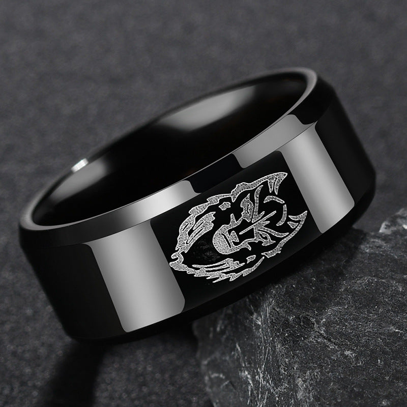 Men's Of Marking Simple Fashion Hip Hop Stainless Rings