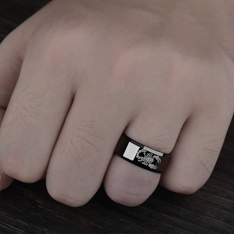 Men's Of Marking Simple Fashion Hip Hop Stainless Rings