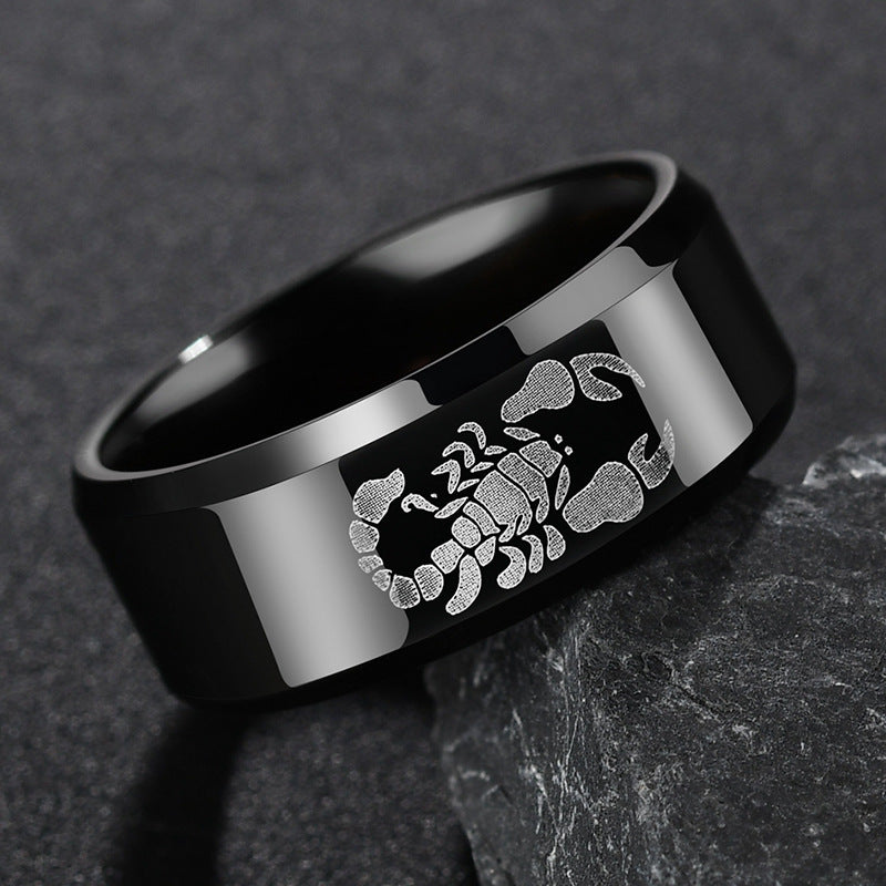 Men's Of Marking Simple Fashion Hip Hop Stainless Rings