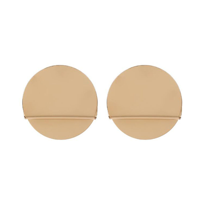 Trend Creative Geometric Mirror Gold Round Punk Rings
