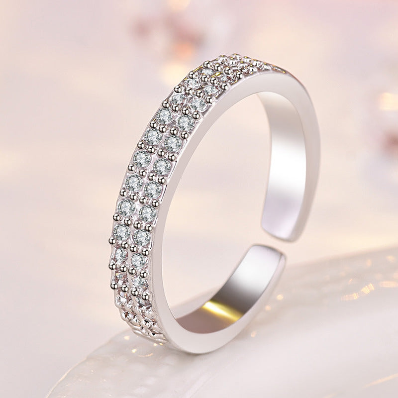 Women's Open-end For Korean Jewelry Double Row Rings