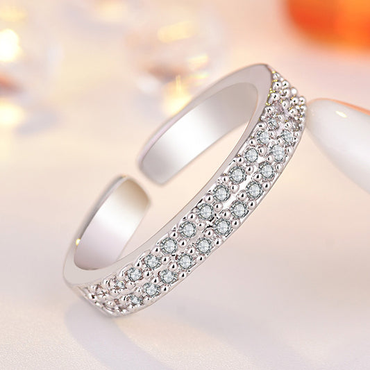 Women's Open-end For Korean Jewelry Double Row Rings